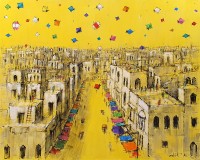 Zahid Saleem, 30 x 36 Inch, Acrylic on Canvas, Cityscape Painting, AC-ZS-157